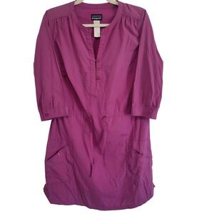 Patagonia Womens Magenta Sun Shelter 40 UPF Sun Protection Dress Size 10‎